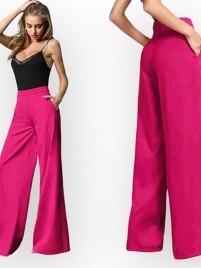 Ultra Wide Hot Pink Pants